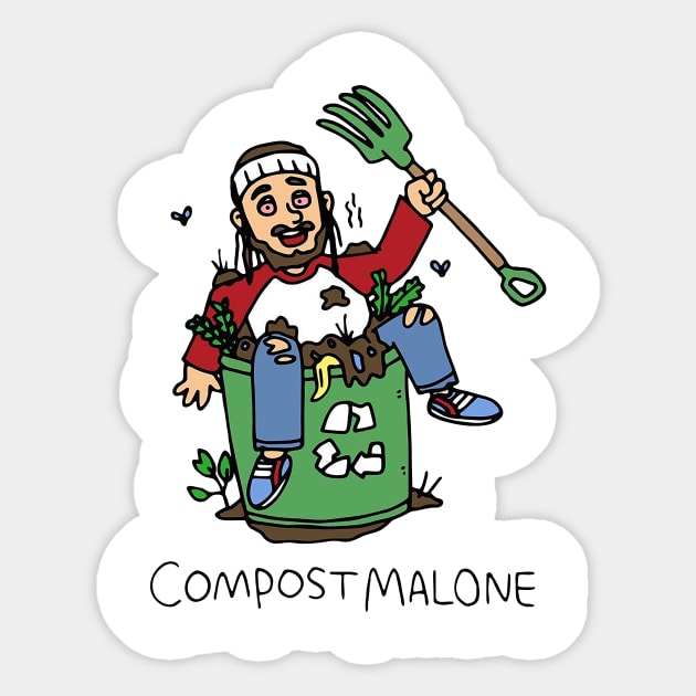 Compost Malone Sticker by Everything Goods